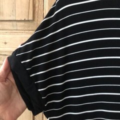 LNBF Leave Nothing But Footprints Womens Size Medium Black White Striped Dress