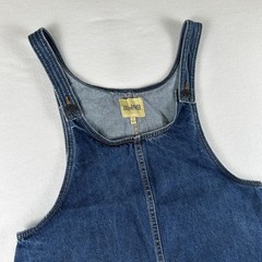 Lily & Parker Dress Womens Small Blue Denim Overall Pinafore Scoop Neck Pockets