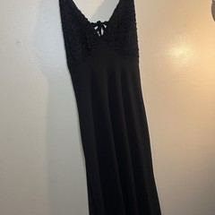 WILD FABLE dress size L womens Black Evening Gown Embellished Top Lined
