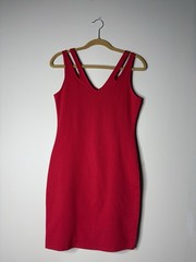 Rolla Costa Red Bodycon Dress With Back Zipper