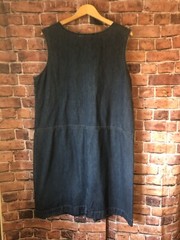 SEASALT : Book Seller Denim Pinafore Dress : U.K. 20 : Good Condition