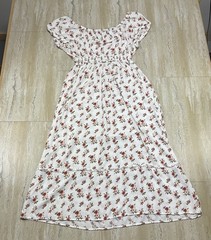 J For Justify Juniors Size 2X White Floral Print Maxi Dress Cottagecore