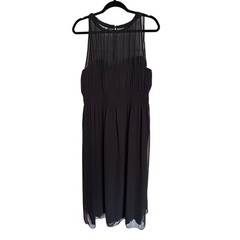 Old Navy Black Sheer Sleeveless Dress 2X Flowy Midi Lined