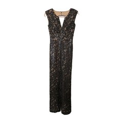 BCBG Maxazria Cain Sequin Gown Black 0 Prom HOCO Lace Open Back Sexy Old Money