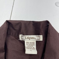 6 Degrees Brown Pleated Ruffle Button Front Dress Women’s Size Large