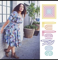 Lularoe Nicole Blue White Nautical Anchors Dress NWT HTF 🦄 Large 14/16 Unicorn