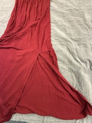 Matty M Classic Maxi V-Neck Ruby Red Dress Size XS Sleeveless NWT