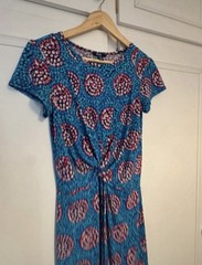 Hatley luna stretch blue patterned Mini dress Size small Great Condition