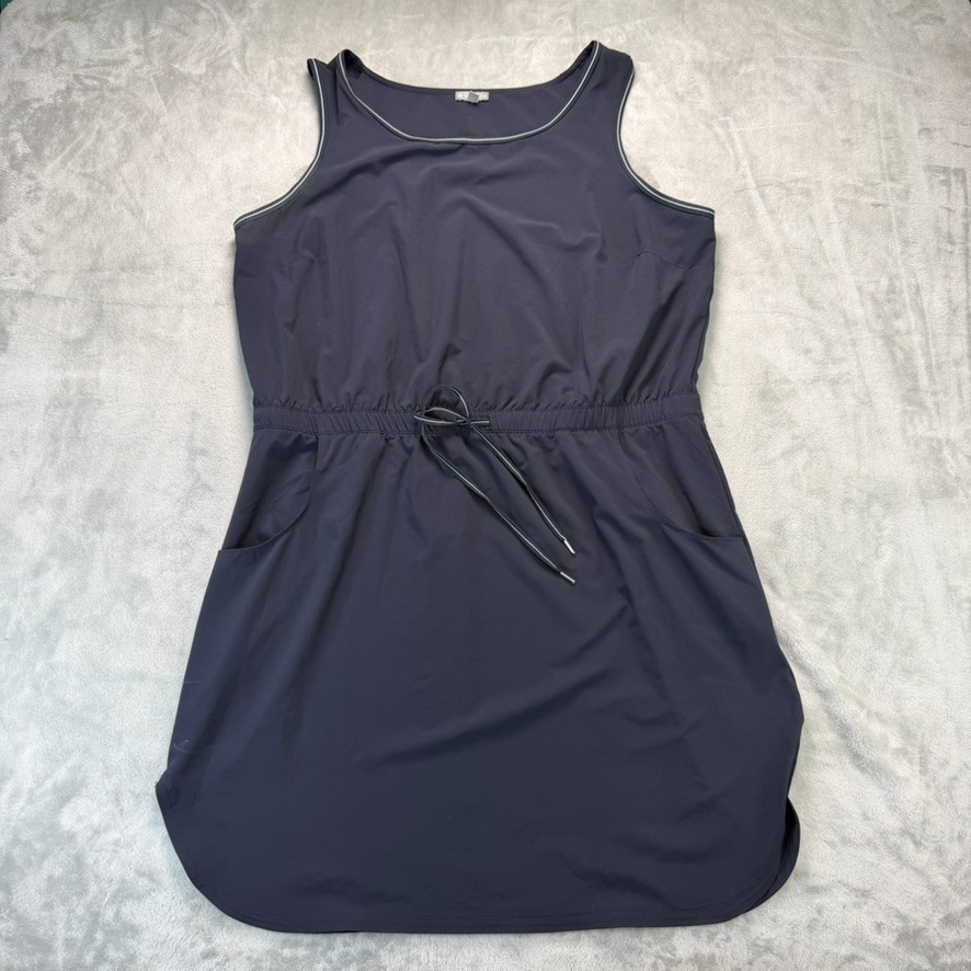 T by Talbots Lightweight Stretch Woven Dress Womens Size XL Blue