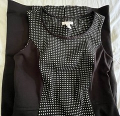 Sleeveless A-Line Sheath Dress Charter Club Black White Dress Women Size 4
