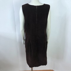 Eddie Bauer 16 Shift Corduroy Women&rsquo;s Above Knee Dress Brown MINT