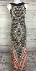 Cato Women’s Petite Multicolor Geo Sleeveless Beaded Scoop Neck Maxi Dress PS