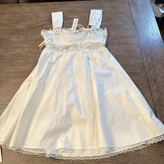 NWT For Love and Lemons Marion Mini Dress White XS Retails $250