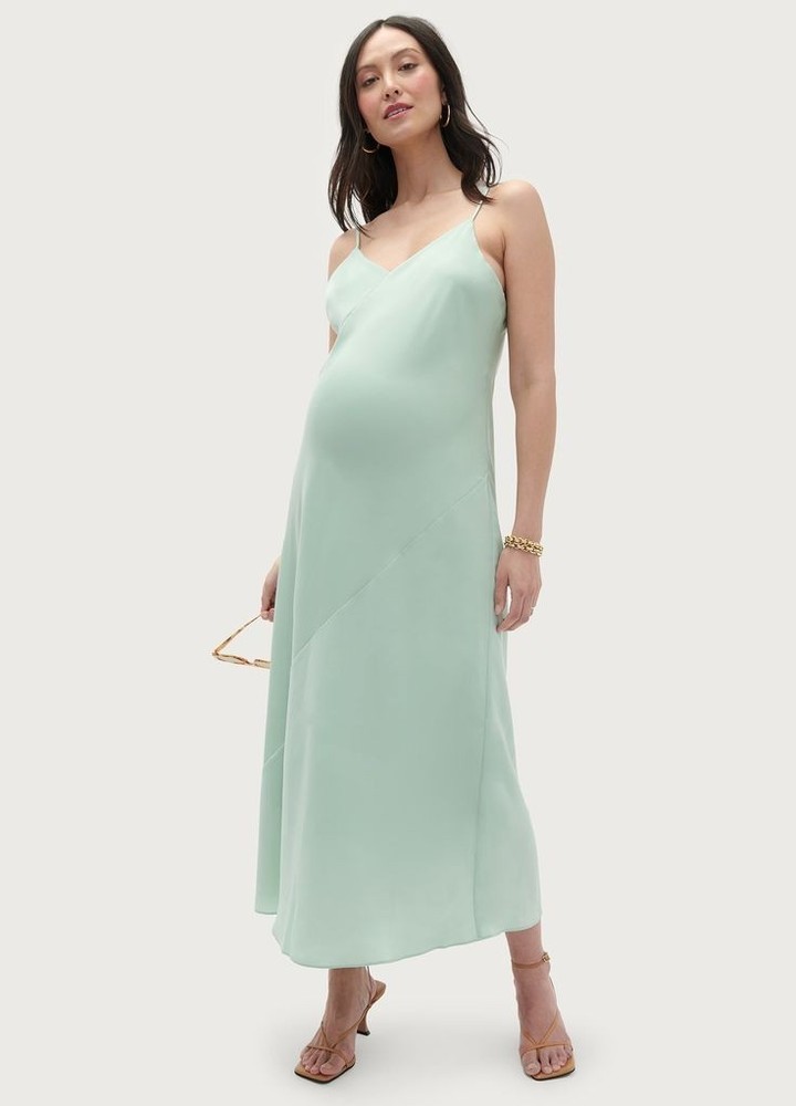 Hatch Maternity Women&rsquo;s THE WILLOW DRESS Mint Green Size 1 (S/2-4) $248 NEW