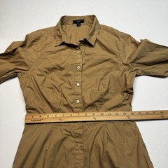 J. Crew Cotton Poplin Tie-Waist Shirt-Dress In Honey Brown Size: 6/8