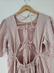 River Island,woman&rsquo;s puff sleeve, mini back tie summer dress size 12 petite