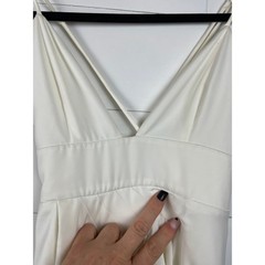 Lovers + Friends White Drape Front Maxi Gown Dress XXS Revolve Wedding