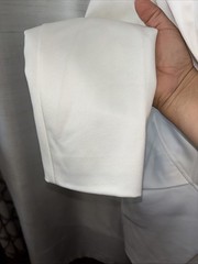 Akira Modern Chic Sleek Bodycon Structured White Satin Corset Blazer Dress SZ M
