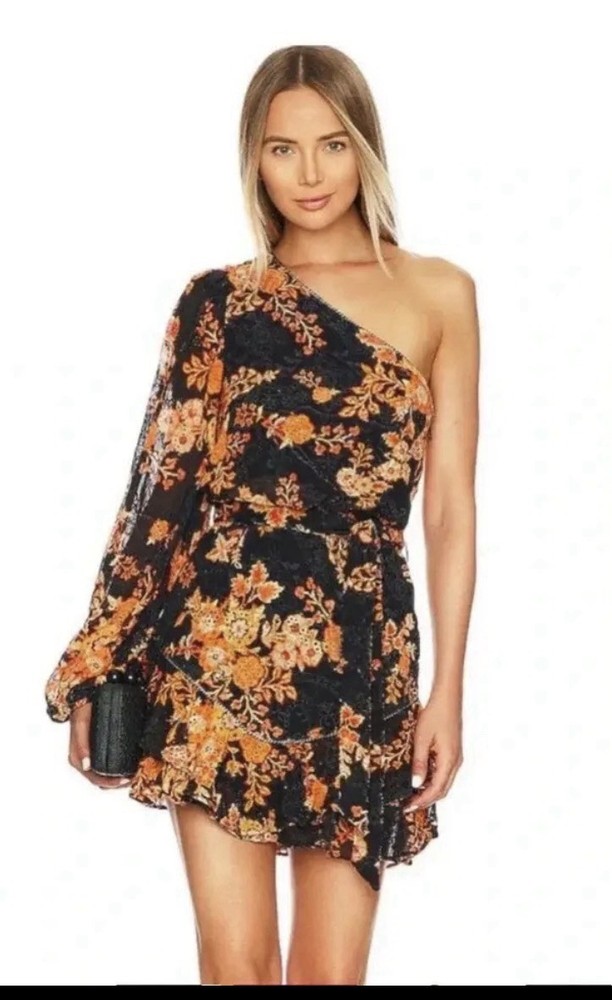 NWT Revolve Hemant Nandita One Shoulder Tie Dress XSmall