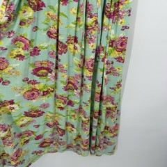 April Cornell Dress Sz M Aqua Floral Island Flower Jersey Maxi Sundress Cottage