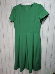 NWOT Guntina Women&rsquo;s Green Midi 50s Swing Fit & Flare Pleated Dress Size 46 2XL