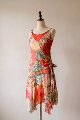 Vintage René Derhy Beaded Wrap Dress
