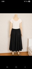 A New Day White Black Colorblock Knit Midi A-Line Scoop Neck Cap Sleeve XL