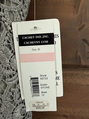NWT CACHET MIDI Short Sleeve Mother Of Bride Dress Glitter Lace Size 10