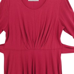 PERUVIAN CONNECTION Grenadine Celeste Midi Dress Belted Pima Cotton Blend LARGE