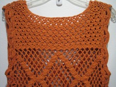 Anthropologie, Orange-Rust, Crochet Knit, Maxi Dress/Topper. Med. NWT