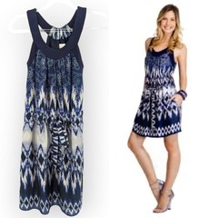 Decode 1.8 Silk Halter Sun Dress Women&rsquo;s 0 Boho Batik Ikat Anthropologie Aztec
