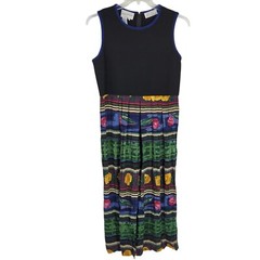 VTG Karin Stevens Multicolor Floral Midi Dress 12 Boho artsy dark cottagecore