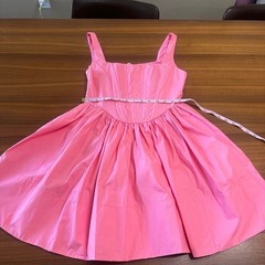 Talulah Corset Mini Dress Medium, Pink Cotton Boning Fit and Flare Coquette Girl