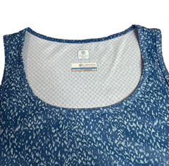 Columbia Omni-Freeze Zero Dress Womens M Blue Pockets UPF 50 Cooling Athleisure
