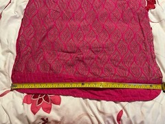 Gul Ahmed Ideas Pret Leaf Pattern Buttoned-Up Kurta Tunic Dress – Pink – Size M