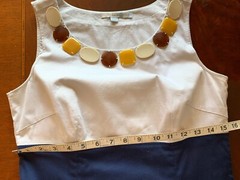 Boden Navy & Off White Colorblock~unique Button Neckline~size UK10R~US6R~Classy!