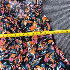 French Connection Dress Women&rsquo;s M Floral Sleeveless Tiered Maxi Black Multi