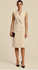 New Bagatelle Collection Double Breasted Sleeveless Trench Dress Sz Medium $255