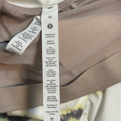 Lululemon Court Crush Dress Transverse Yellow Multi Size 10 Tennis Dress W1DODS