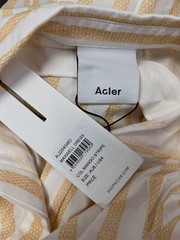 $467 Acler Women White Maxwell Keyhole-Back Belted Mini Shirt Dress Size AU8 US4