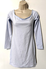 Wild Fable Women&rsquo;s Long Sleeve Shirt Dress Sz M Blue Rayon/Cotton/Spandex EUC