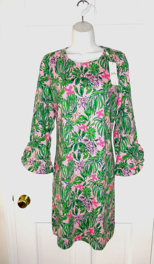 NWT LILLY PULITZER CONCH SHELL PINK ROARING WITH JOY NICHOLE DRESS XL