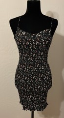 Floral Dress Super Stretch Adjustable Straps 14” P2P 33” Length Junior Large