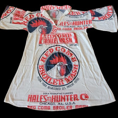 Flour Sack Thin Dress Rooster Vintage Look Feed Bag Garden Hippie Boho One Size
