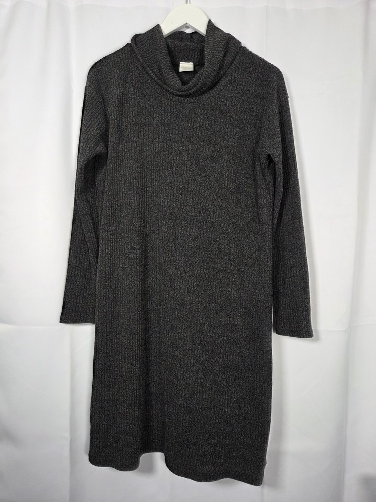 Kaileigh Heather Gray Turtleneck Sweater Dress Tunic Women&rsquo;s Size M