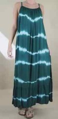 Italian Jade Green Tie-Dye Ruffle Hem Maxi Dress One Size Plus UK 14–22