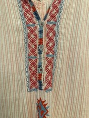 Johnny Was Tunic Dress Red White And Blue Embroidered