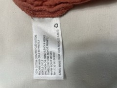 100% Cotton Universal Thread Rust Cotton Gauze Tiered V-Neck Balloon Sleeve L