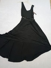 Fire Los Angeles cut out black dress Sz Large longer in back new with tags