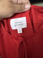 Things Between Tencil Flowy Red Mini Dress Woman Size Large